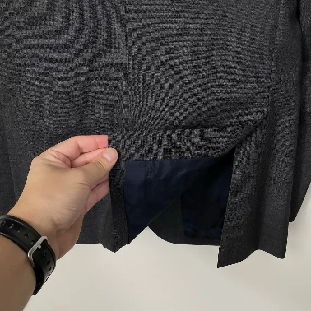 J Crew Ludlow 38R Charcoal Gray Blazer Tollegno 1900 Stretch Wool Classic Fit
